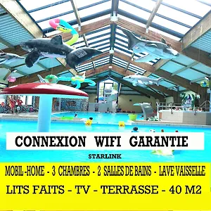  Camping Domaine De Kerlann-mh-6 Pers-3 Ch-2 Sdb Confort 4* France